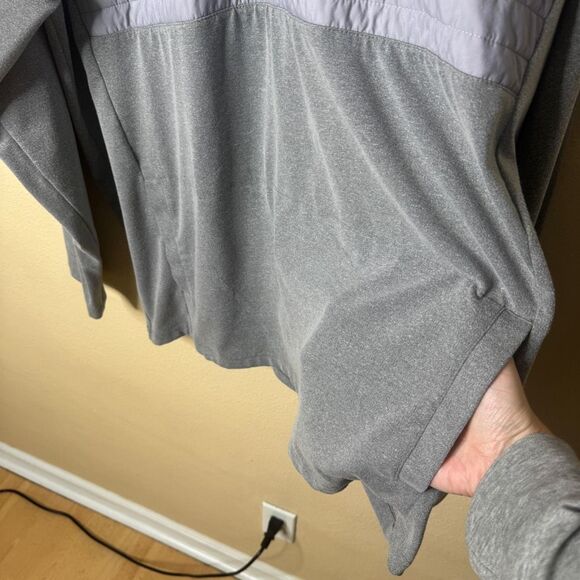 Johnnie-O Sweater Mens XXL Gray Leon Mixed Media 1/4 Zip Golf Pullover - Picture 4 of 10